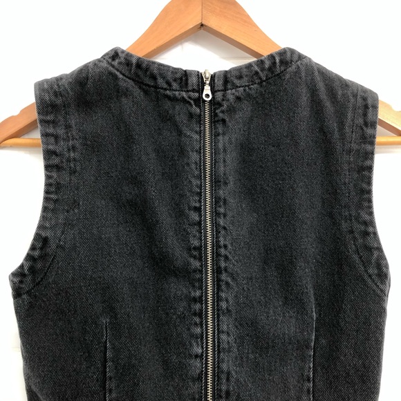 Zara Denim Mini Dress in Washed Black - Picture 9 of 9